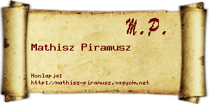 Mathisz Piramusz névjegykártya
