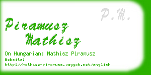 piramusz mathisz business card